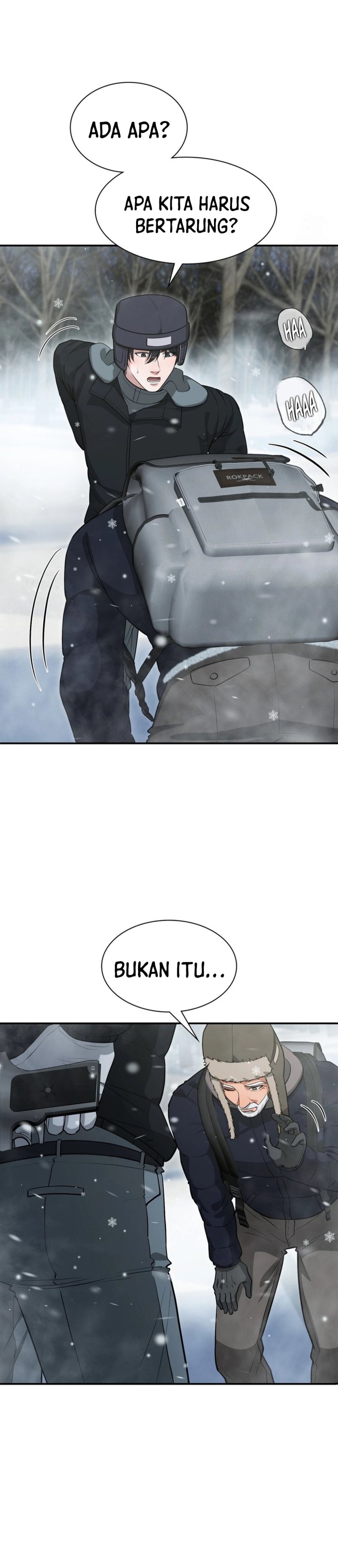 Halaman 17 dari Office Worker in the Ice Age Apocalypse Chapter 35