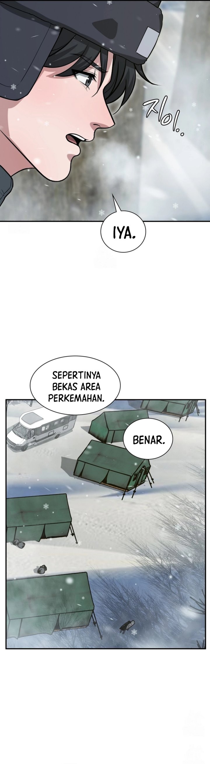 Halaman 21 dari Office Worker in the Ice Age Apocalypse Chapter 35