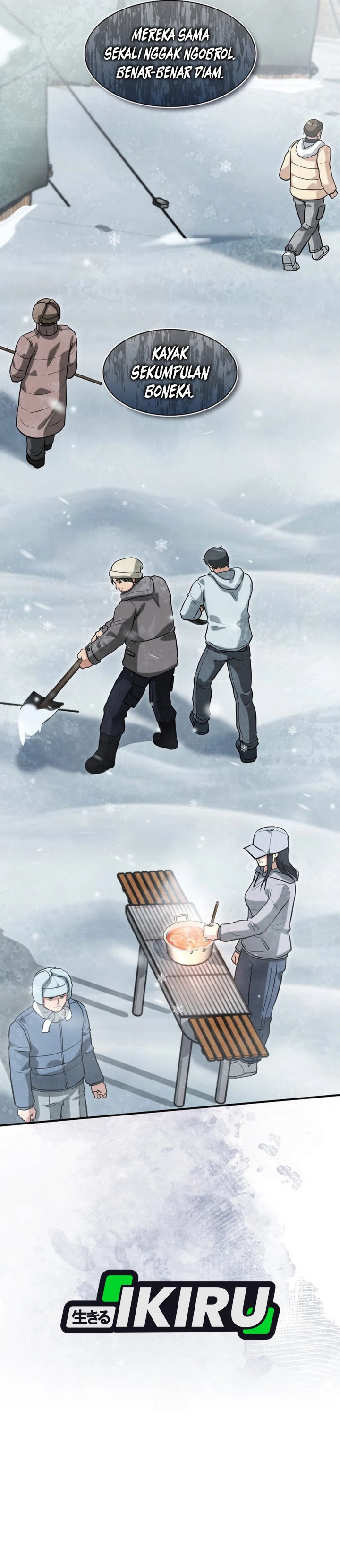 Halaman 37 dari Office Worker in the Ice Age Apocalypse Chapter 35