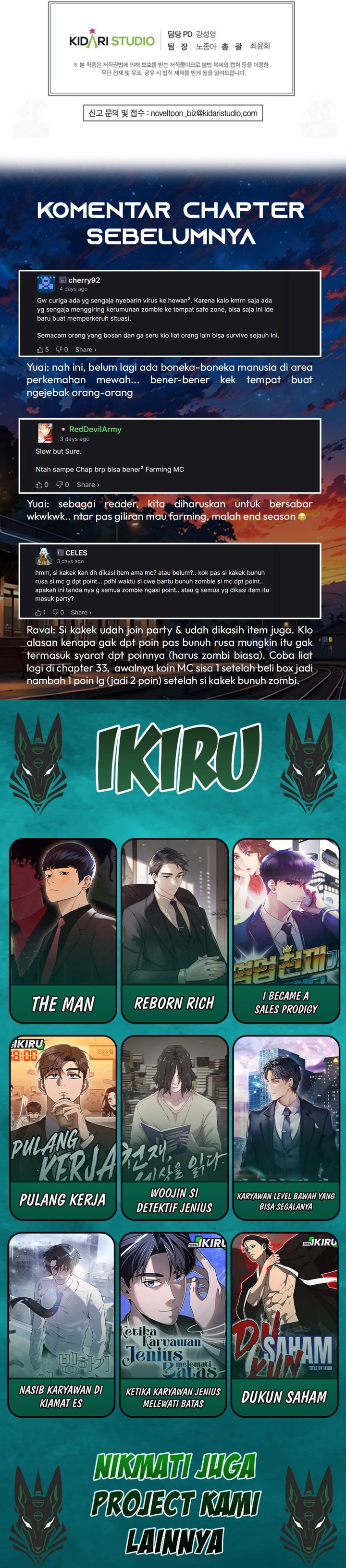 Halaman 38 dari Office Worker in the Ice Age Apocalypse Chapter 35