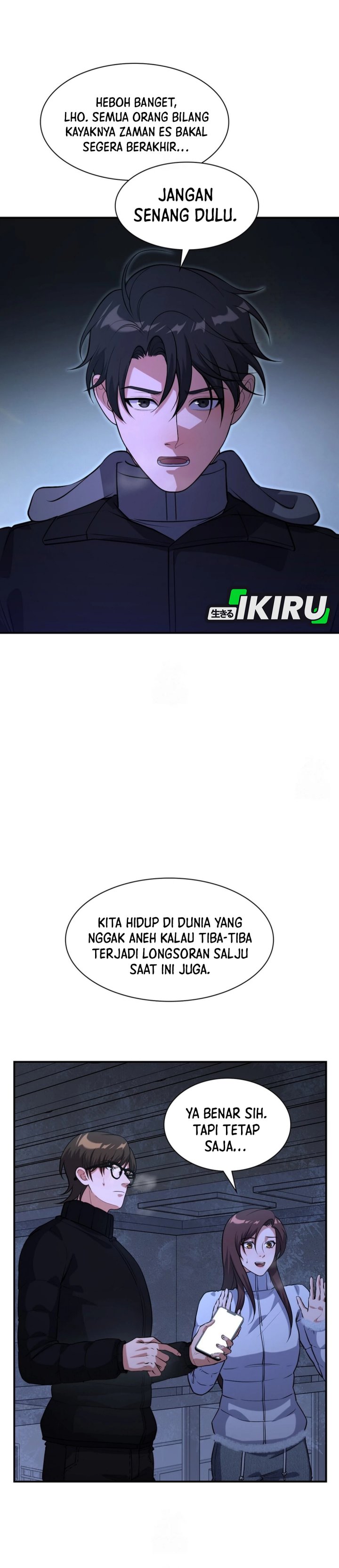 Halaman 14 dari Office Worker in the Ice Age Apocalypse Chapter 36