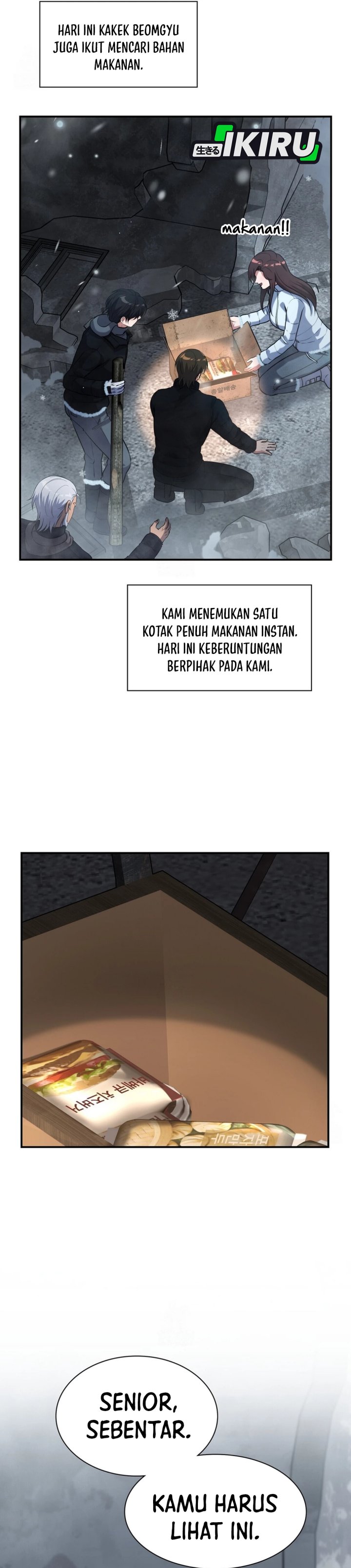 Halaman 18 dari Office Worker in the Ice Age Apocalypse Chapter 36