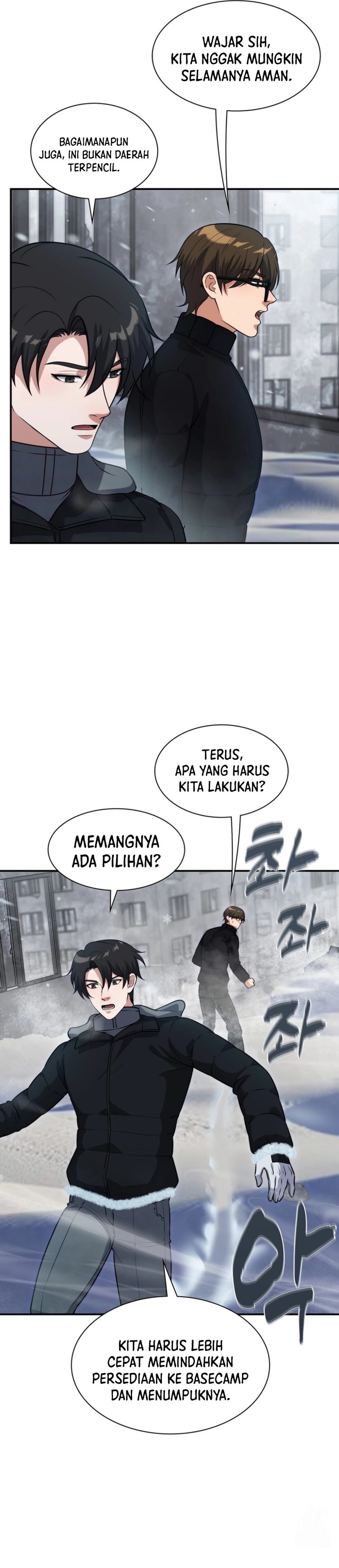 Halaman 24 dari Office Worker in the Ice Age Apocalypse Chapter 36