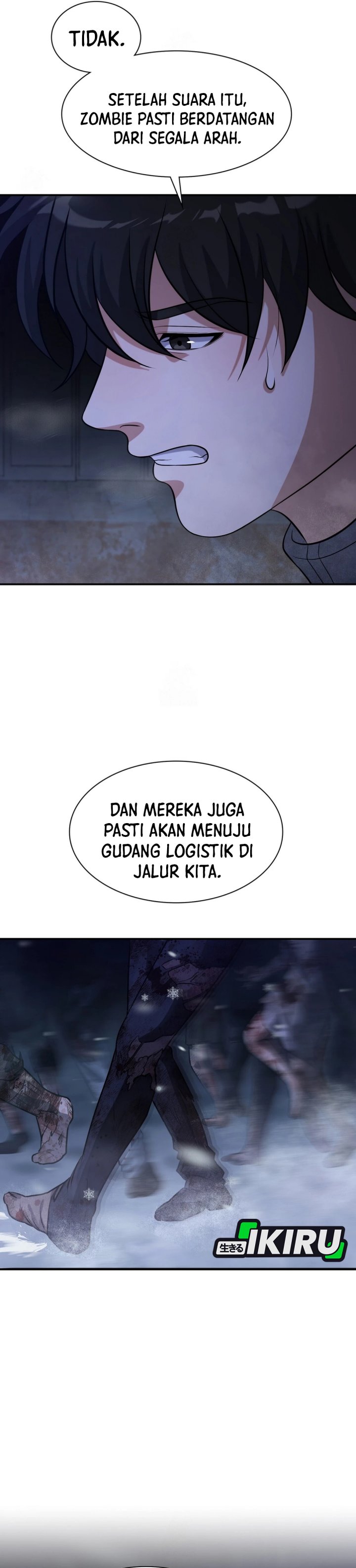 Halaman 39 dari Office Worker in the Ice Age Apocalypse Chapter 36