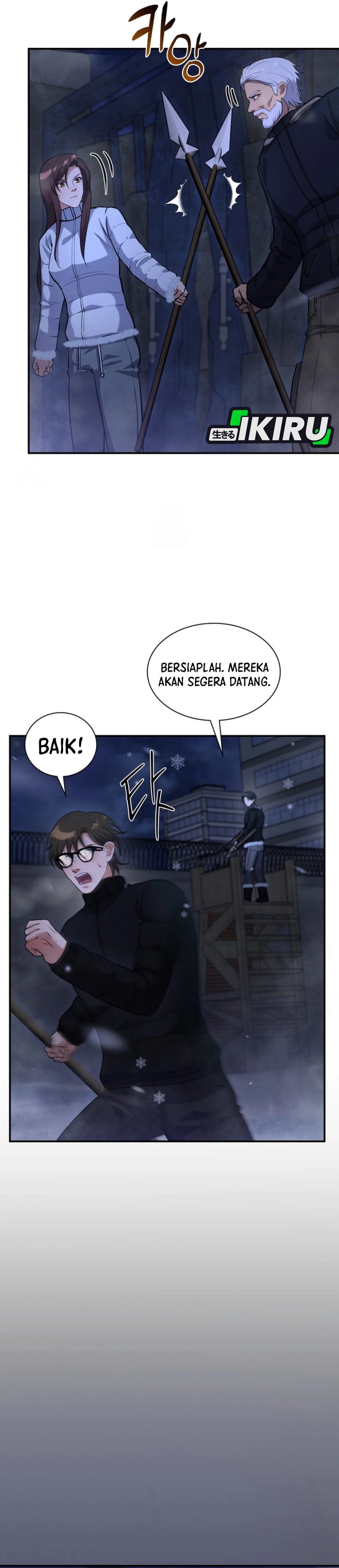 Halaman 42 dari Office Worker in the Ice Age Apocalypse Chapter 36
