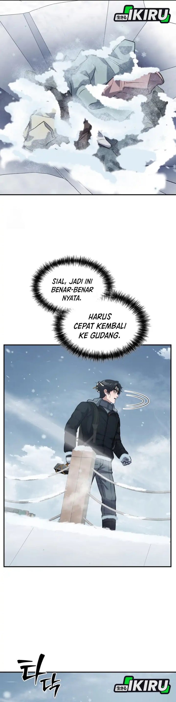 Halaman 16 dari Office Worker in the Ice Age Apocalypse Chapter 42
