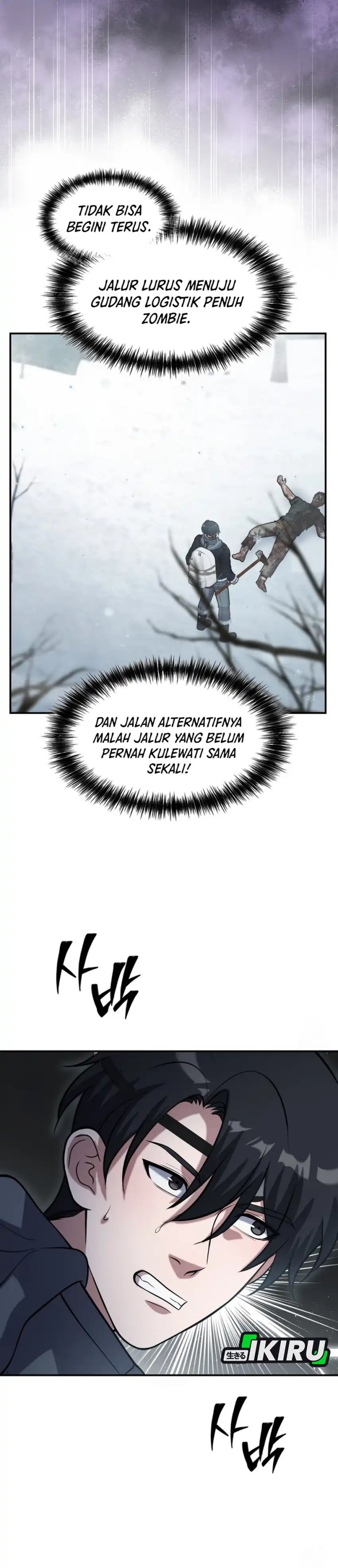 Halaman 21 dari Office Worker in the Ice Age Apocalypse Chapter 42