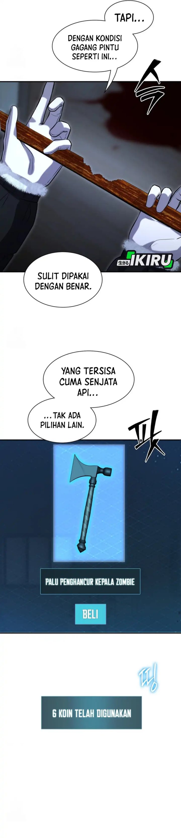 Halaman 36 dari Office Worker in the Ice Age Apocalypse Chapter 42