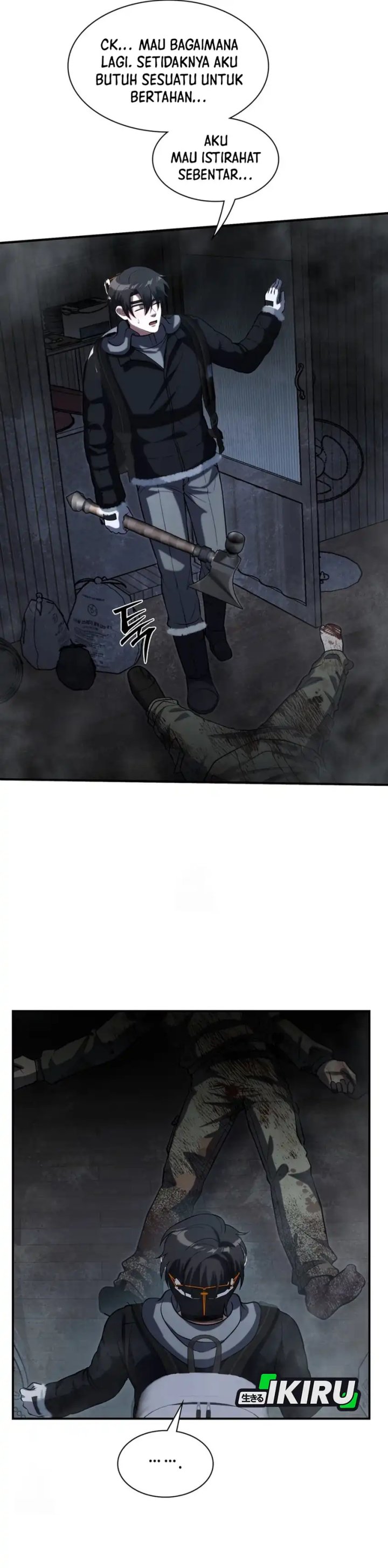Halaman 38 dari Office Worker in the Ice Age Apocalypse Chapter 42