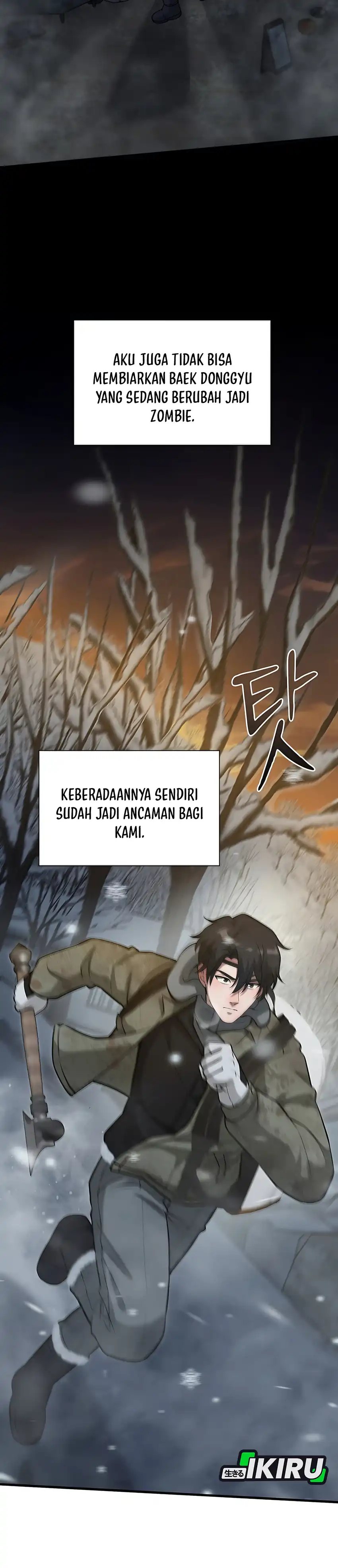Halaman 16 dari Office Worker in the Ice Age Apocalypse Chapter 43