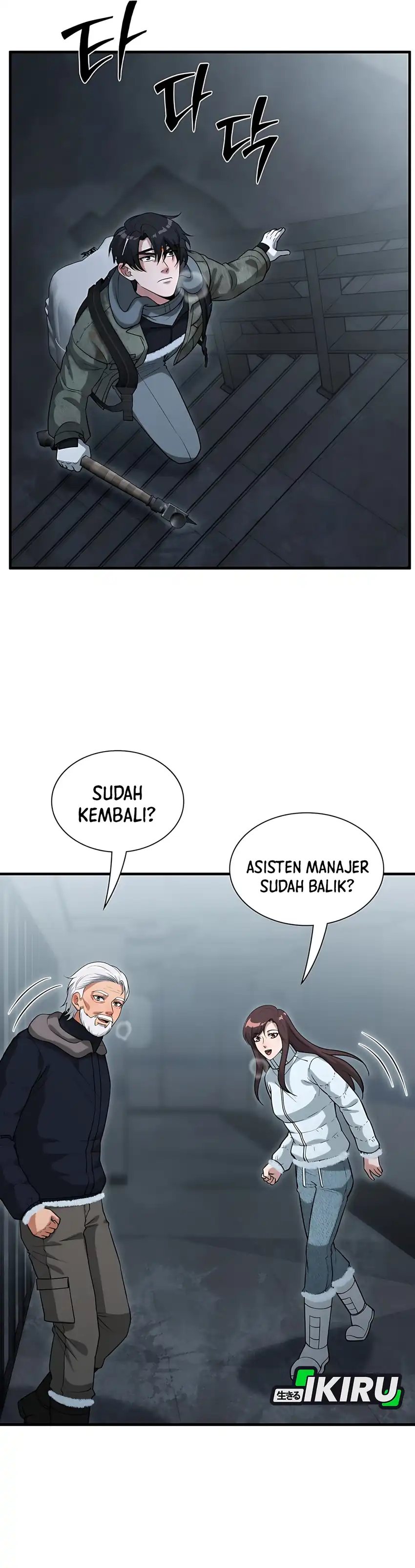 Halaman 18 dari Office Worker in the Ice Age Apocalypse Chapter 43