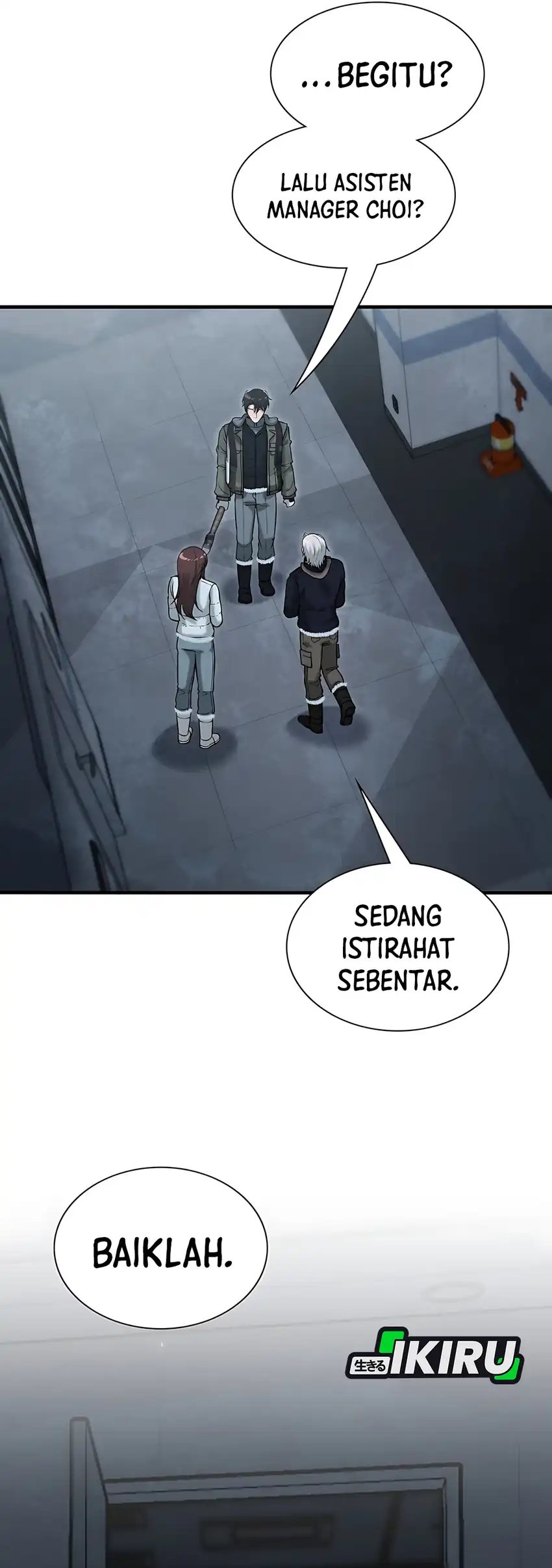 Halaman 21 dari Office Worker in the Ice Age Apocalypse Chapter 43