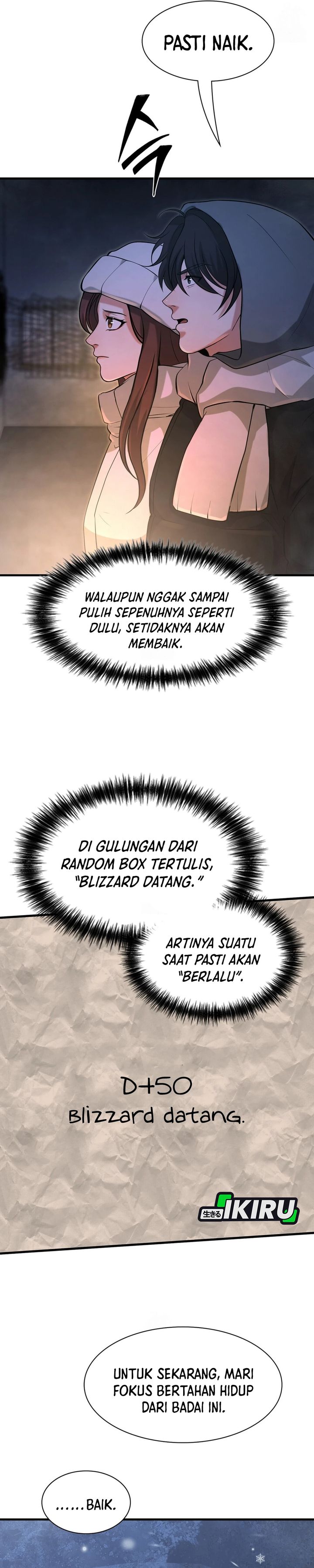 Halaman 18 dari Office Worker in the Ice Age Apocalypse Chapter 45