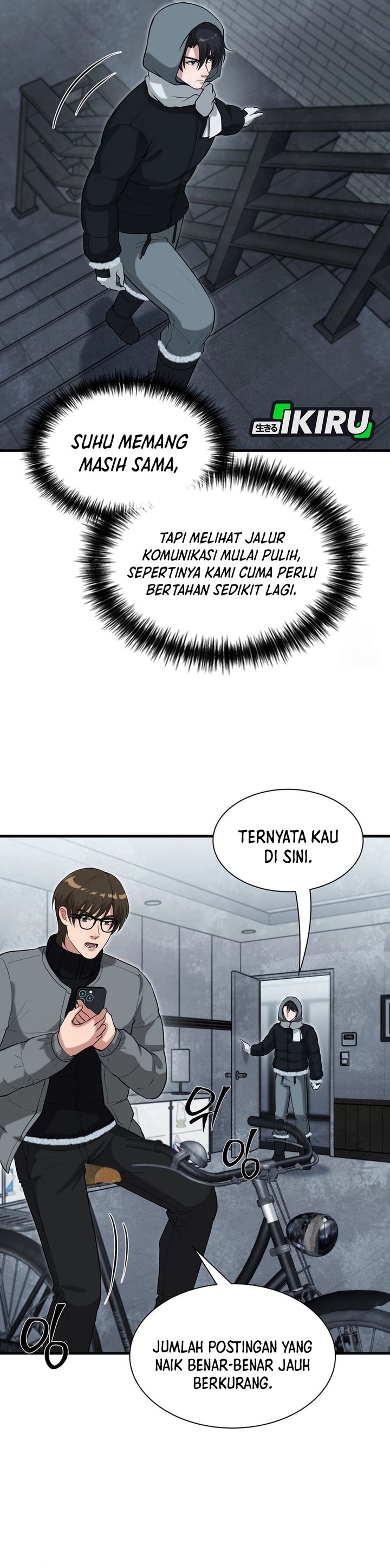 Halaman 20 dari Office Worker in the Ice Age Apocalypse Chapter 45
