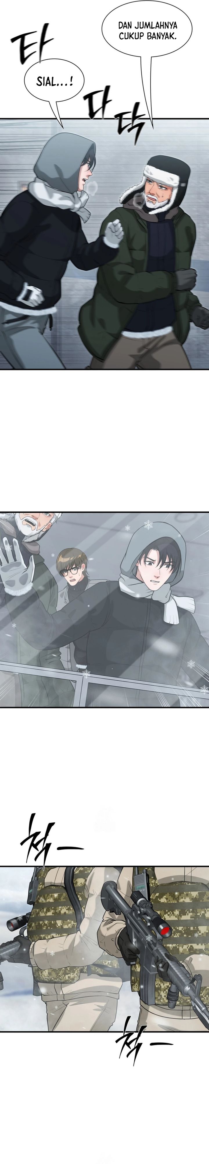 Halaman 24 dari Office Worker in the Ice Age Apocalypse Chapter 45