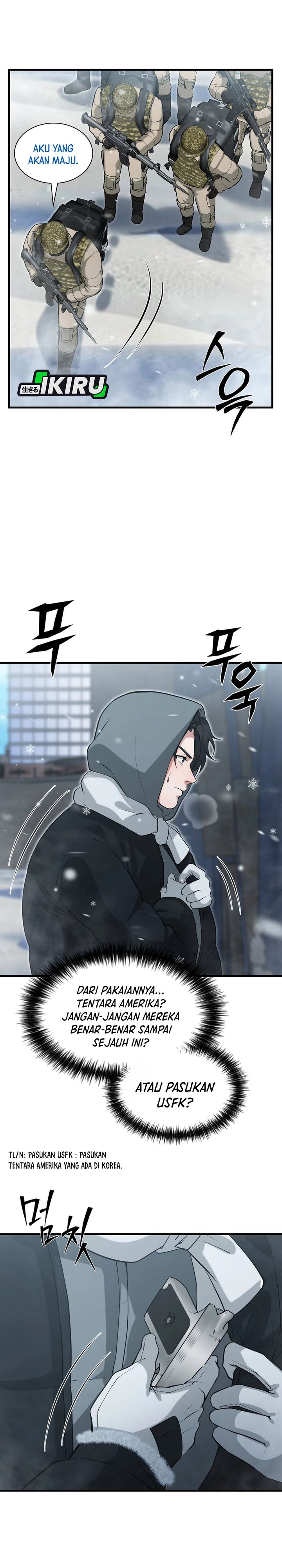 Halaman 28 dari Office Worker in the Ice Age Apocalypse Chapter 45