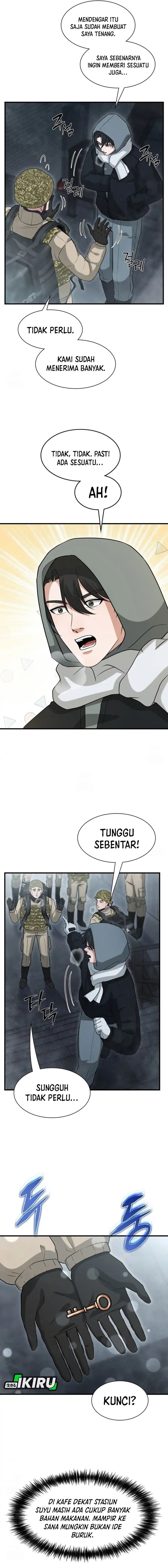 Halaman 10 dari Office Worker in the Ice Age Apocalypse Chapter 47