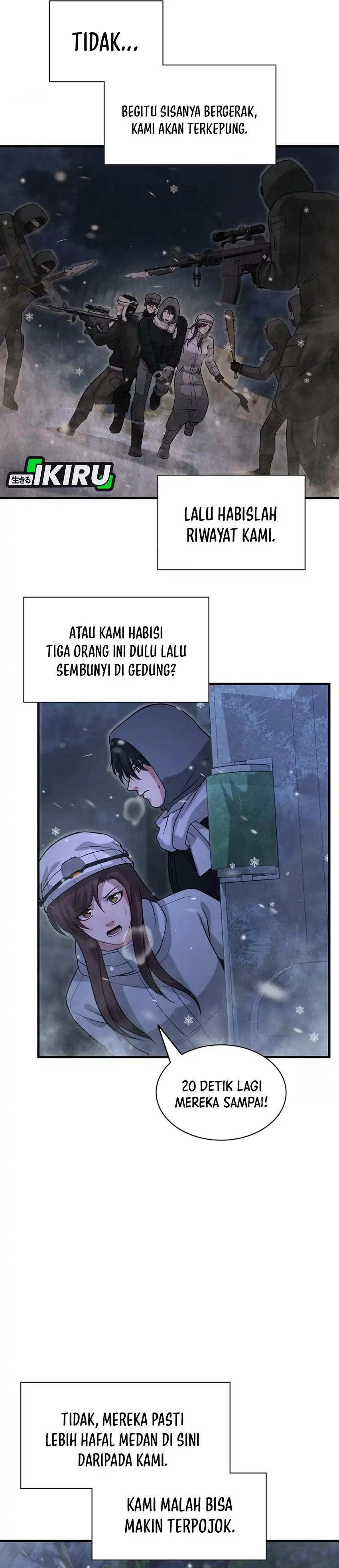 Halaman 12 dari Office Worker in the Ice Age Apocalypse Chapter 48