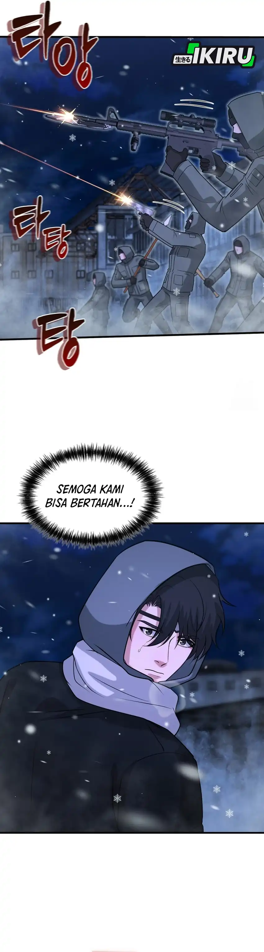 Halaman 21 dari Office Worker in the Ice Age Apocalypse Chapter 48