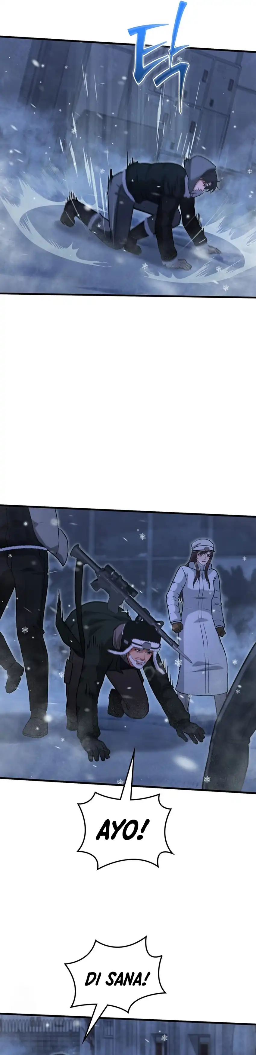 Halaman 36 dari Office Worker in the Ice Age Apocalypse Chapter 48