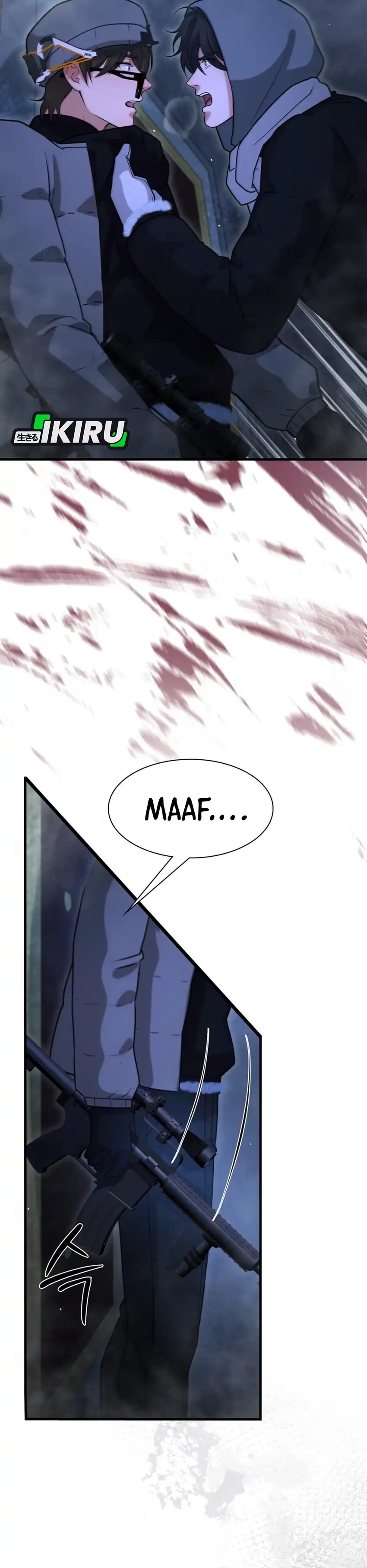 Halaman 16 dari Office Worker in the Ice Age Apocalypse Chapter 49