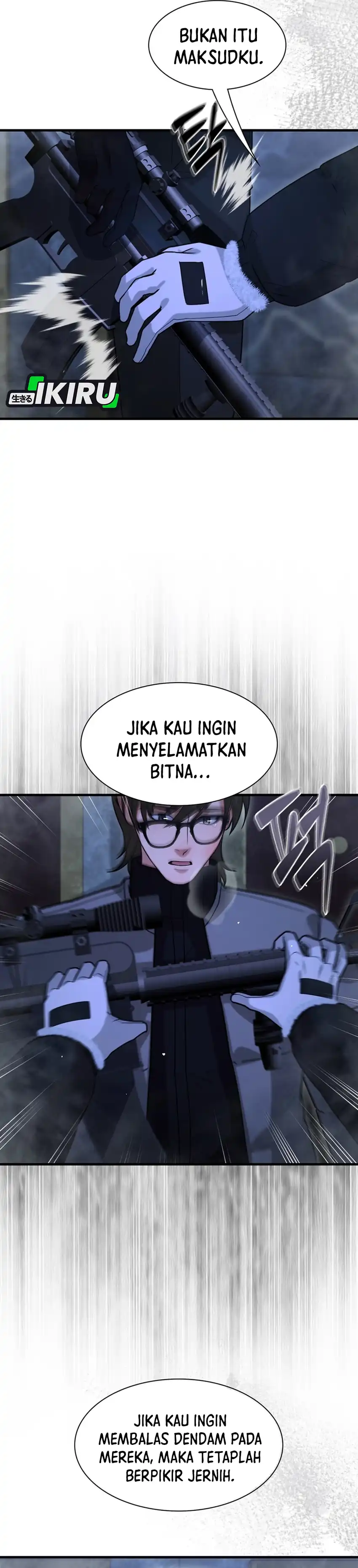 Halaman 17 dari Office Worker in the Ice Age Apocalypse Chapter 49