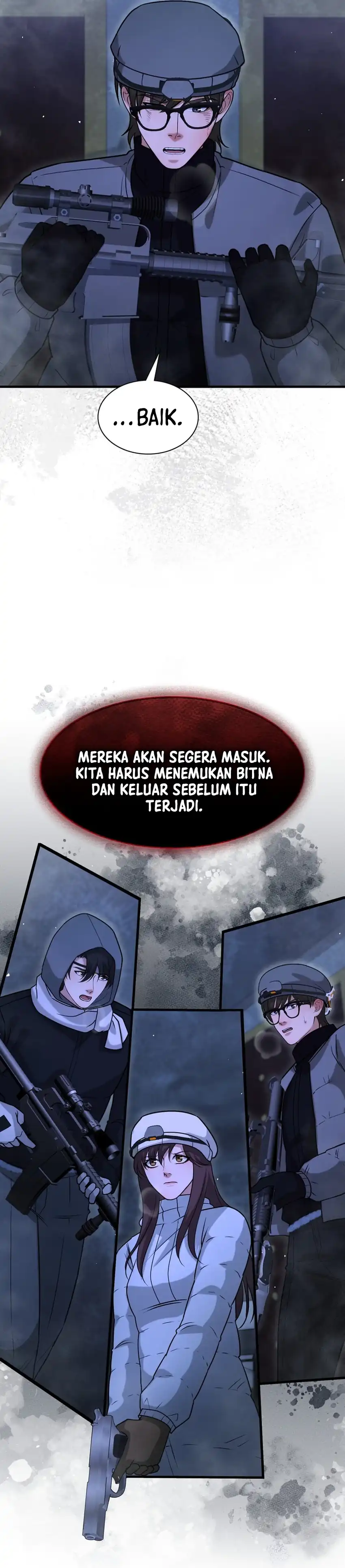 Halaman 18 dari Office Worker in the Ice Age Apocalypse Chapter 49