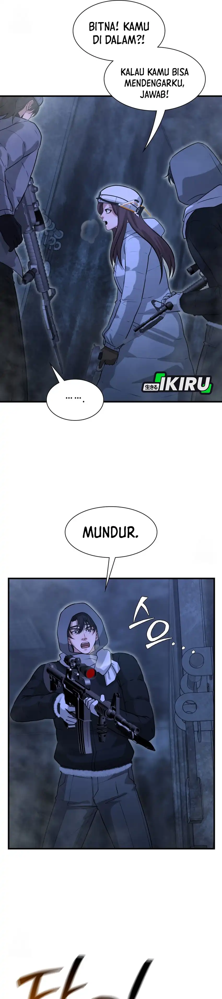 Halaman 20 dari Office Worker in the Ice Age Apocalypse Chapter 49