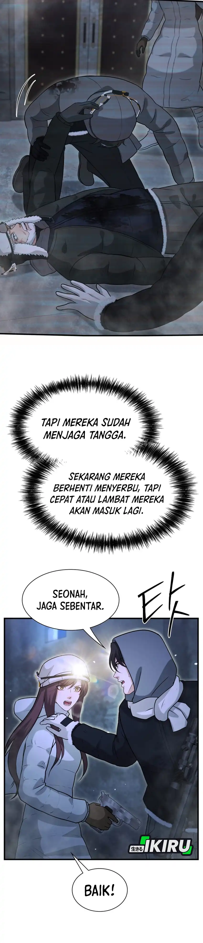 Halaman 35 dari Office Worker in the Ice Age Apocalypse Chapter 49