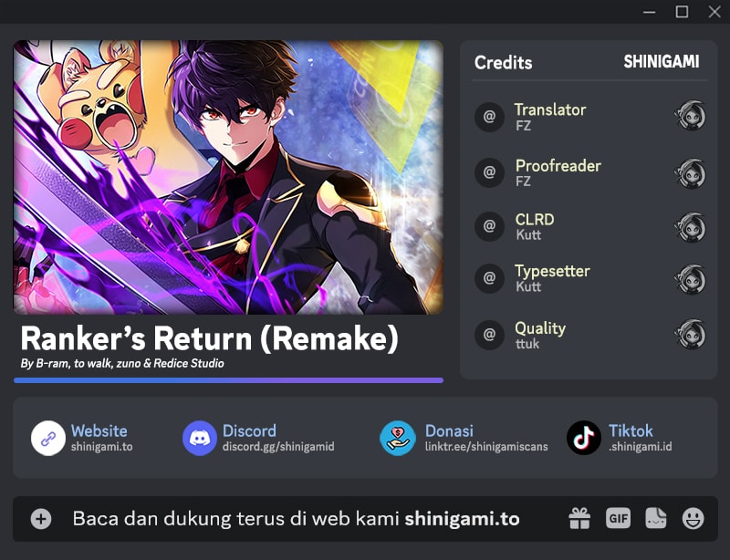 Halaman 1 dari Ranker's Return (2021) Chapter 222