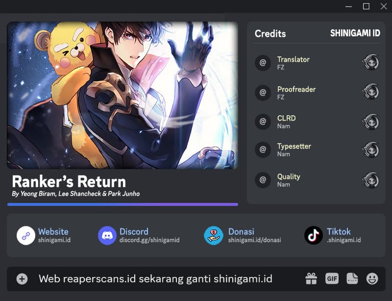 Halaman 1 dari Ranker's Return (2021) Chapter 93