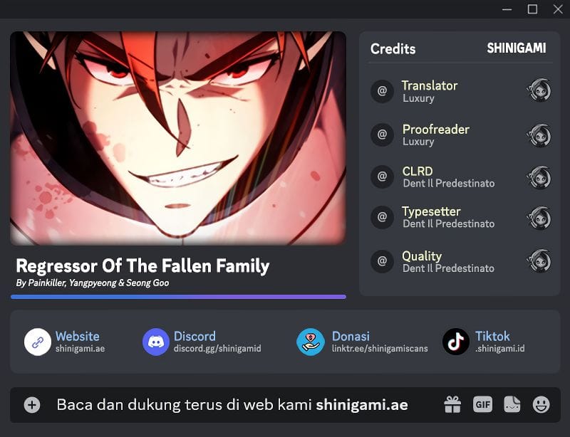Halaman 1 dari Regressor Of The Fallen Family Chapter 60