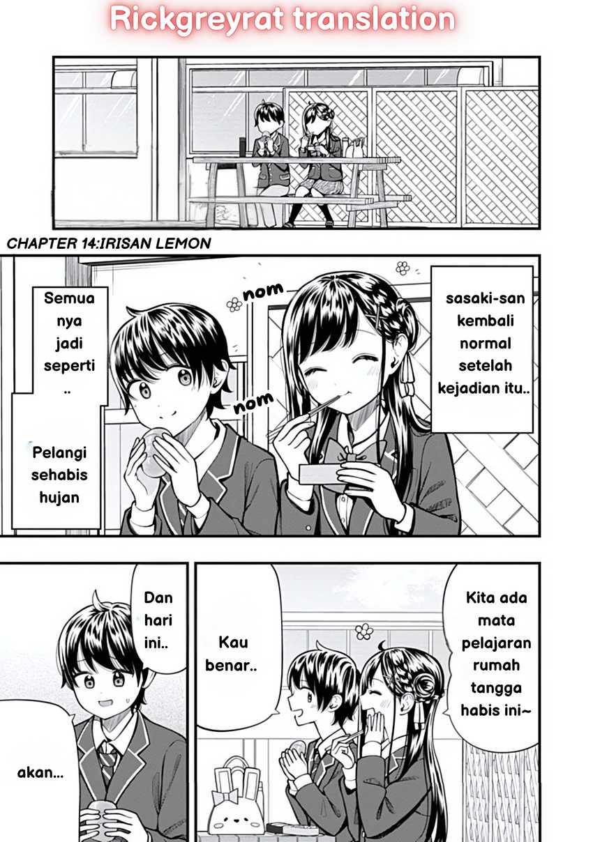 Halaman 1 dari Sasaki-san wa Chotto Sugoi. Chapter 14