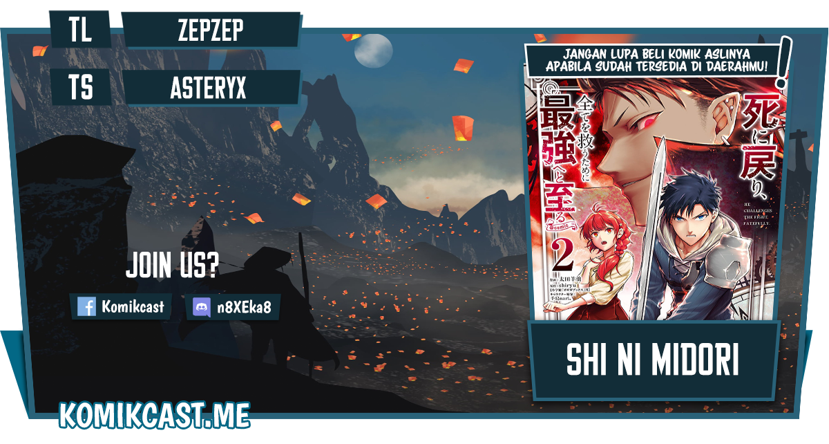 Halaman 1 dari Shi ni Modori, Subete o Sukuu Tame ni Saikyou e to Itaru @ Comic Chapter 50