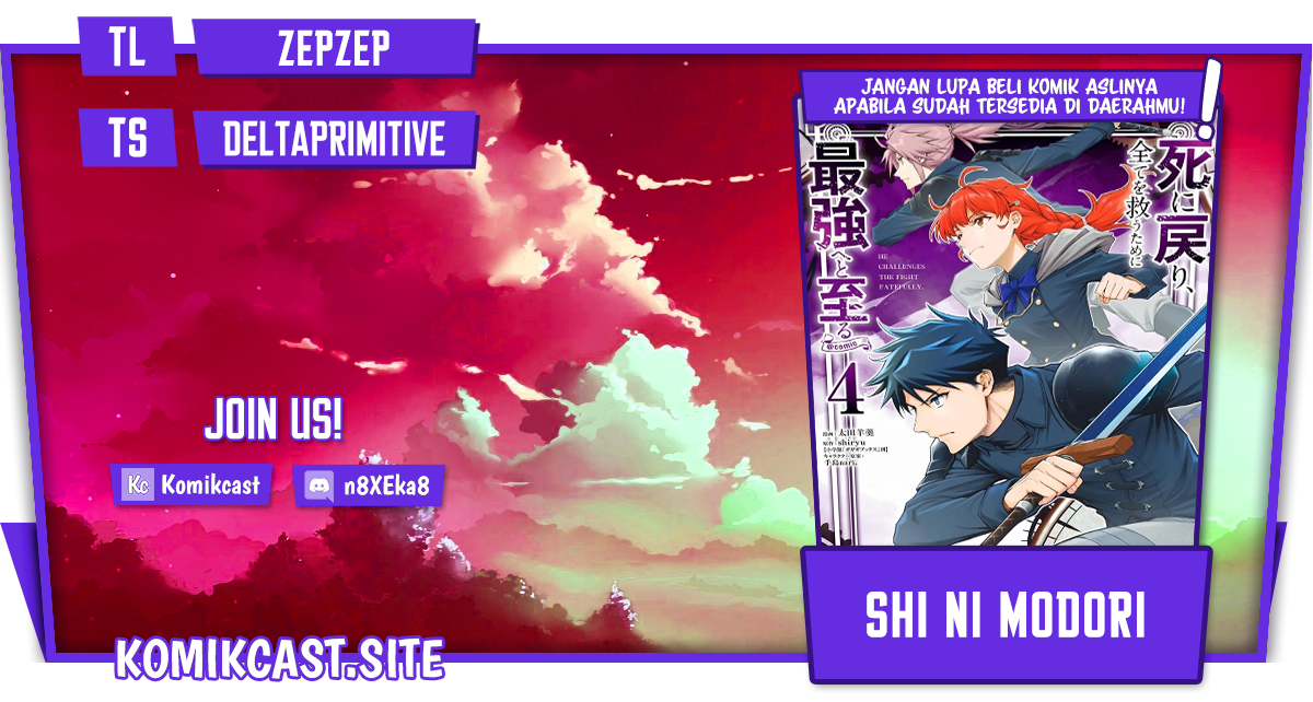 Halaman 1 dari Shi ni Modori, Subete o Sukuu Tame ni Saikyou e to Itaru @ Comic Chapter 55