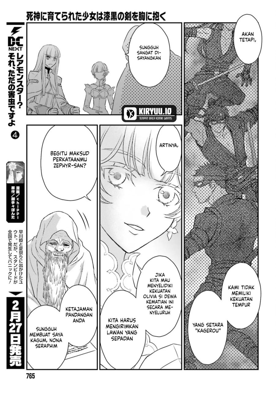 Shinigami ni Sodaterareta Shoujo wa Shikkoku no Tsurugi wo Mune ni Idaku chapter 56 halaman 18