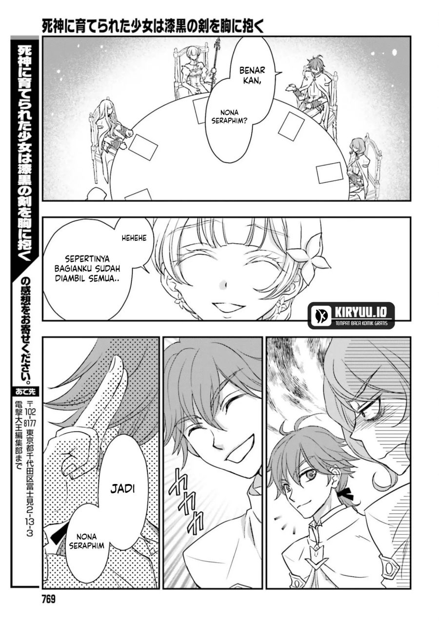Shinigami ni Sodaterareta Shoujo wa Shikkoku no Tsurugi wo Mune ni Idaku chapter 56 halaman 22