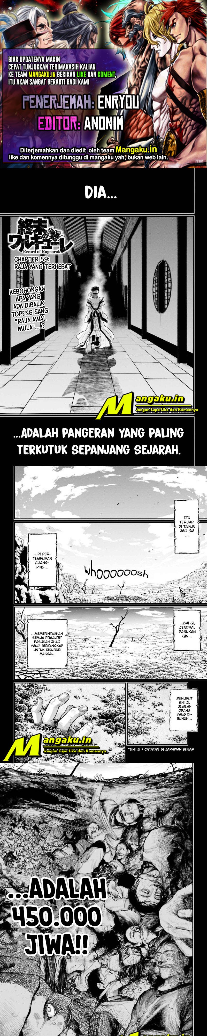 Halaman 1 dari Shuumatsu no Valkyrie Chapter 59.1