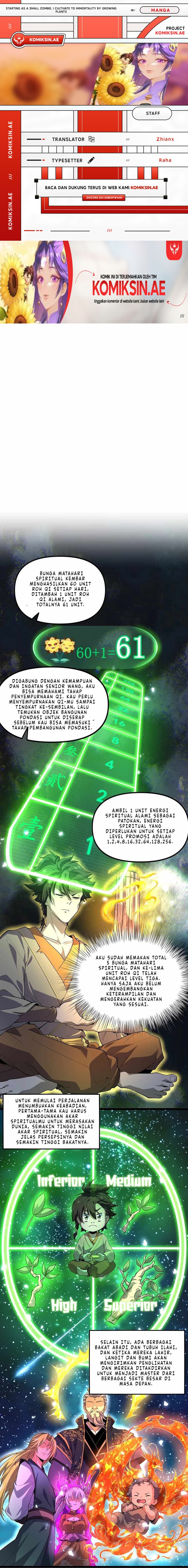 Halaman 1 dari Starting as a Small Zombie, I Cultivate to Immortality by Growing Plants Chapter 6