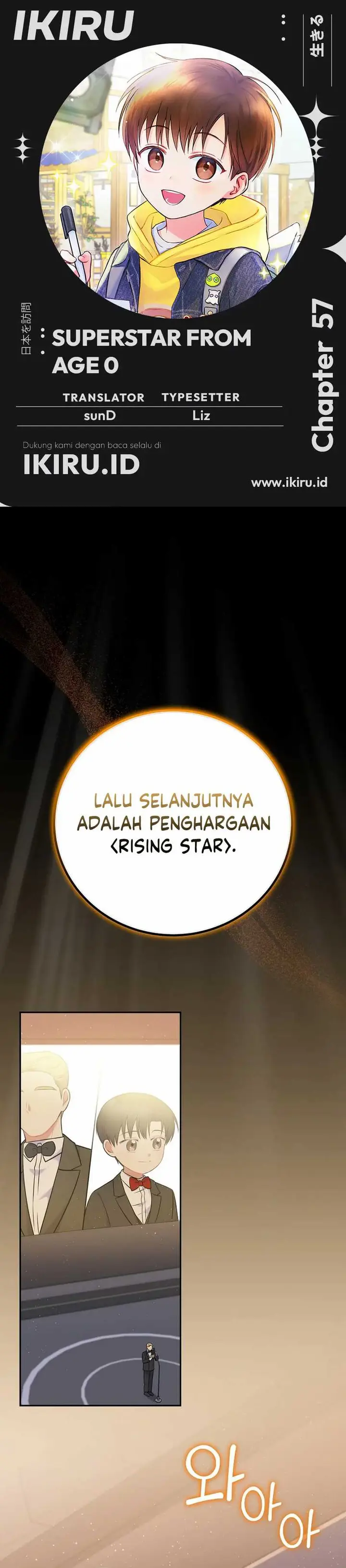 Halaman 1 dari Superstar From Age 0 Chapter 57