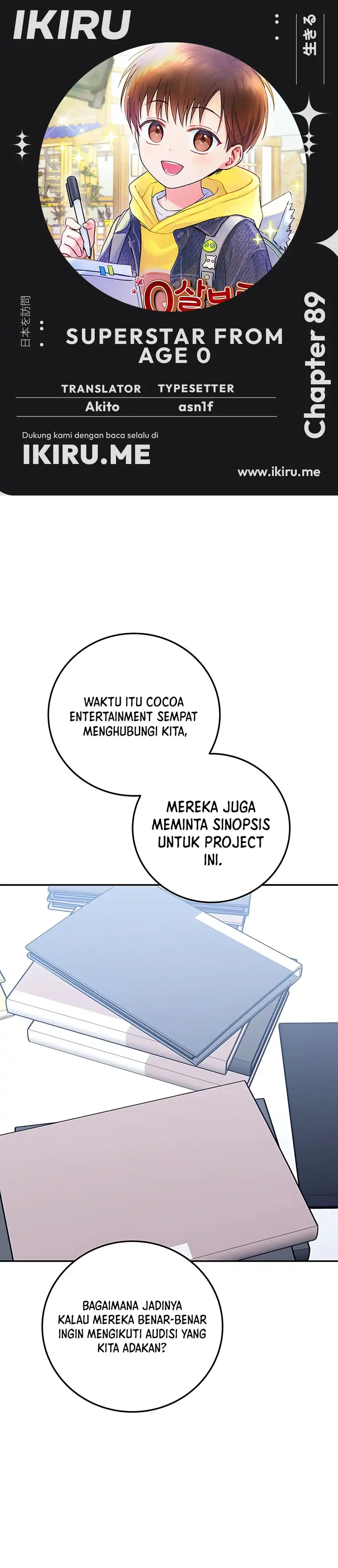 Halaman 1 dari Superstar From Age 0 Chapter 89