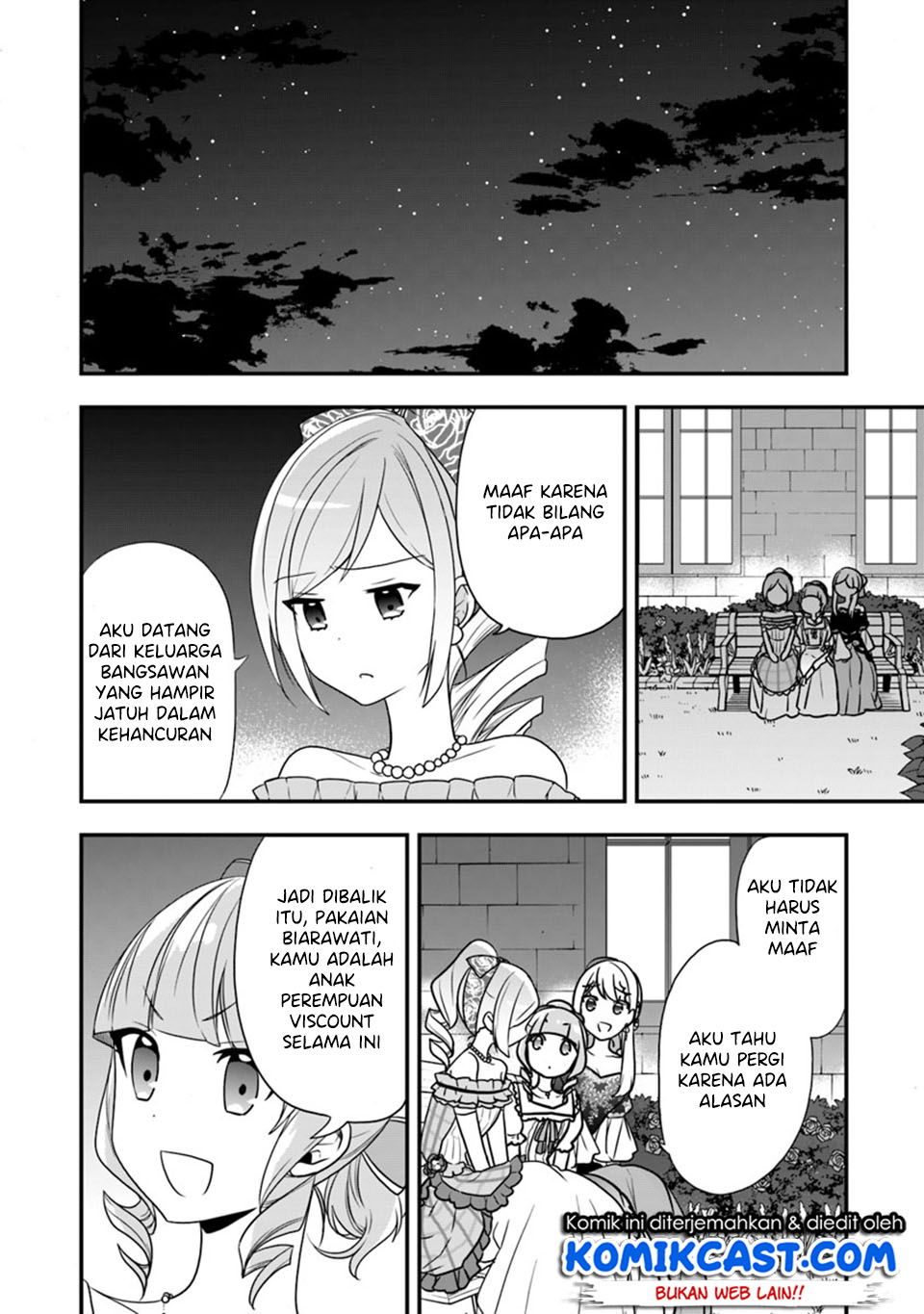 Halaman 13 dari Akuyaku Reijou no Tsuihougo! Kyoukai Kaikaku Gohan de Yuuyuu Sister Kurashi Chapter 10