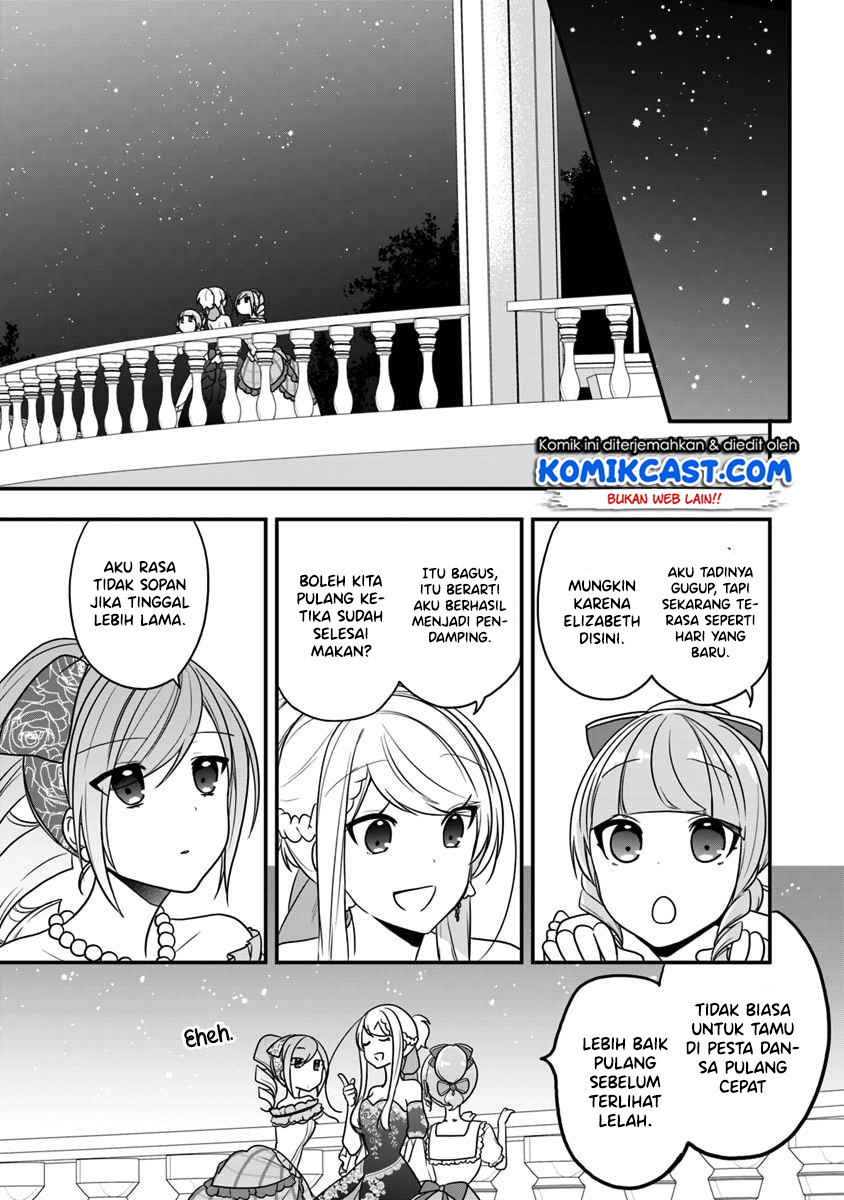 Halaman 12 dari Akuyaku Reijou no Tsuihougo! Kyoukai Kaikaku Gohan de Yuuyuu Sister Kurashi Chapter 12