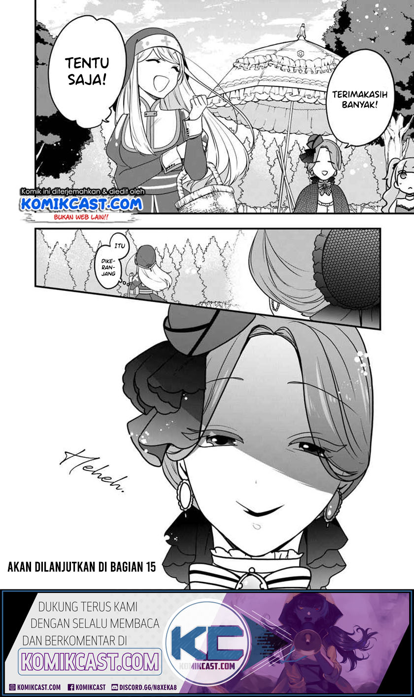 Halaman 27 dari Akuyaku Reijou no Tsuihougo! Kyoukai Kaikaku Gohan de Yuuyuu Sister Kurashi Chapter 14