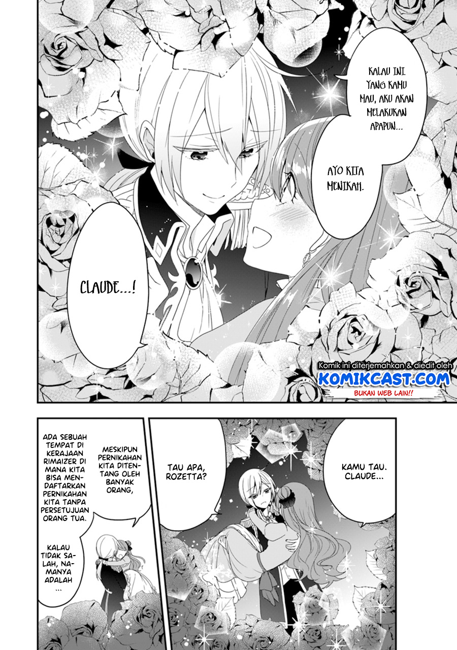 Halaman 34 dari Akuyaku Reijou no Tsuihougo! Kyoukai Kaikaku Gohan de Yuuyuu Sister Kurashi Chapter 6
