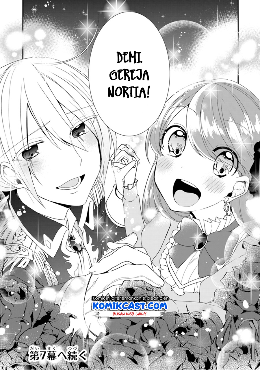 Halaman 36 dari Akuyaku Reijou no Tsuihougo! Kyoukai Kaikaku Gohan de Yuuyuu Sister Kurashi Chapter 6