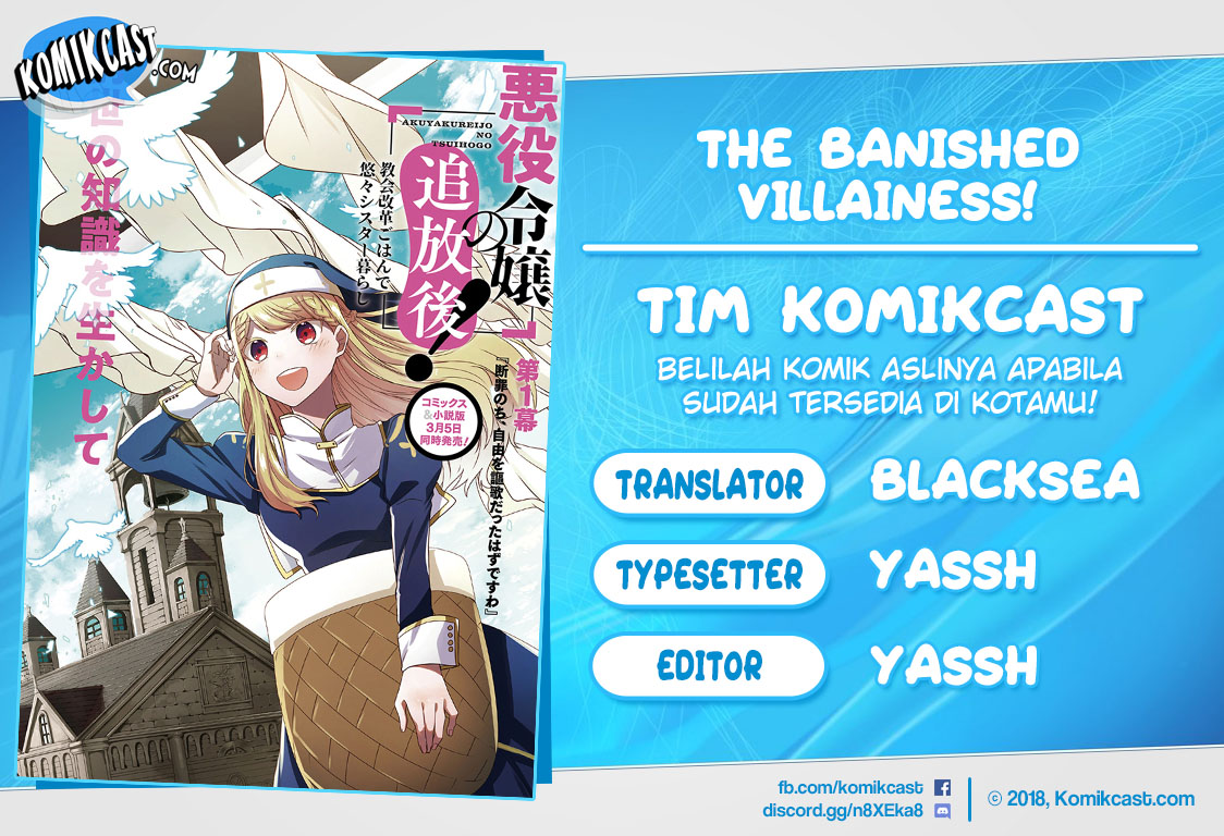 Halaman 1 dari Akuyaku Reijou no Tsuihougo! Kyoukai Kaikaku Gohan de Yuuyuu Sister Kurashi Chapter 8