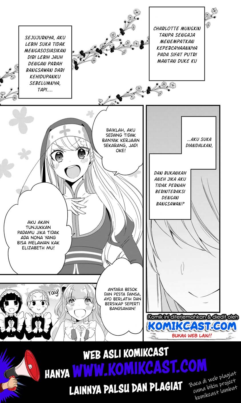 Halaman 18 dari Akuyaku Reijou no Tsuihougo! Kyoukai Kaikaku Gohan de Yuuyuu Sister Kurashi Chapter 9