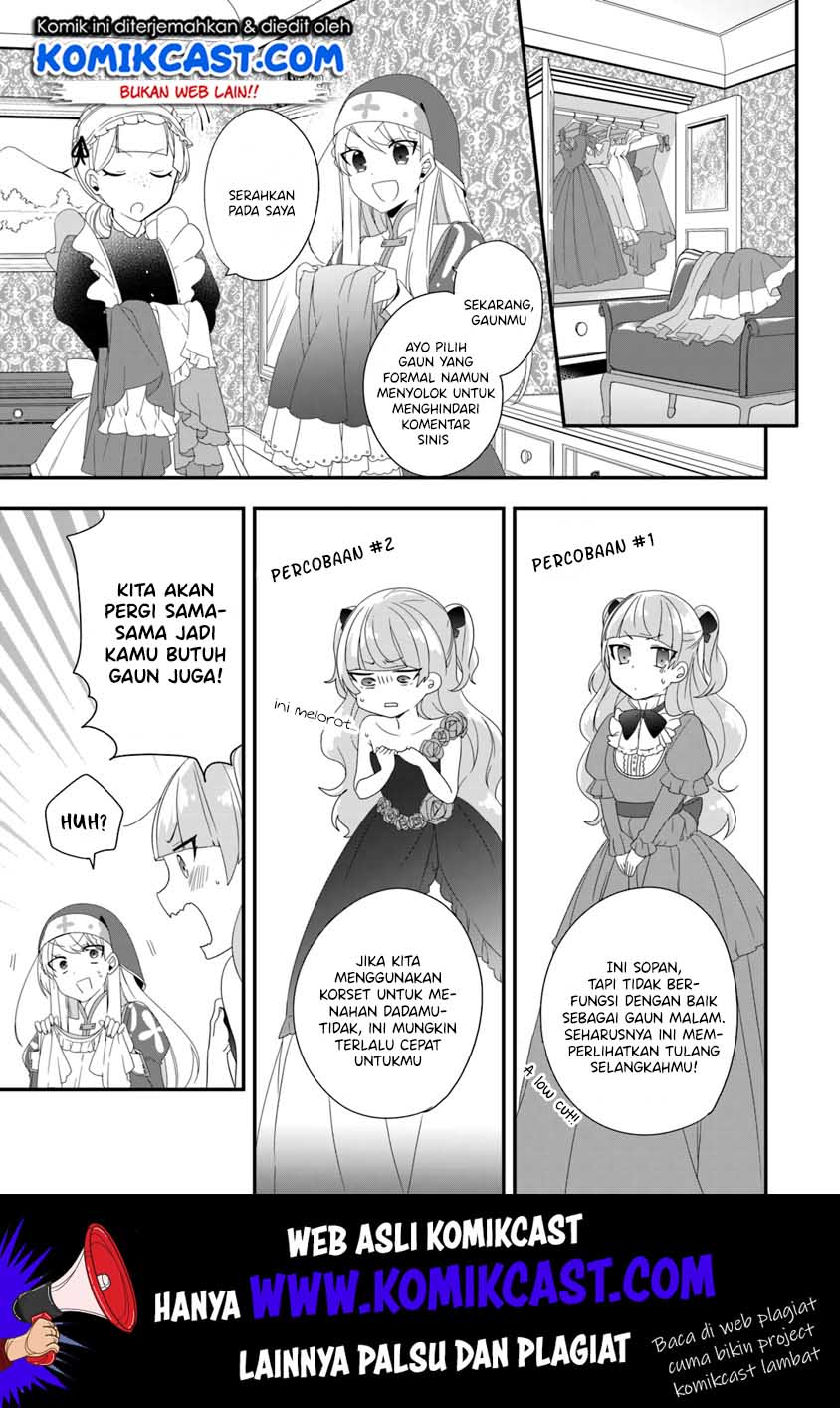 Halaman 28 dari Akuyaku Reijou no Tsuihougo! Kyoukai Kaikaku Gohan de Yuuyuu Sister Kurashi Chapter 9