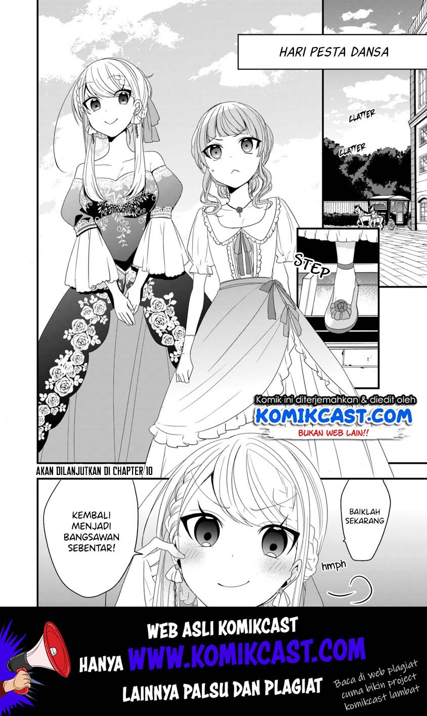 Halaman 31 dari Akuyaku Reijou no Tsuihougo! Kyoukai Kaikaku Gohan de Yuuyuu Sister Kurashi Chapter 9